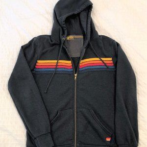 Aviator Nation 5-Stripe Zip Hoodie